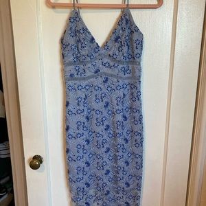 Bardot blue floral dress sz S/6
